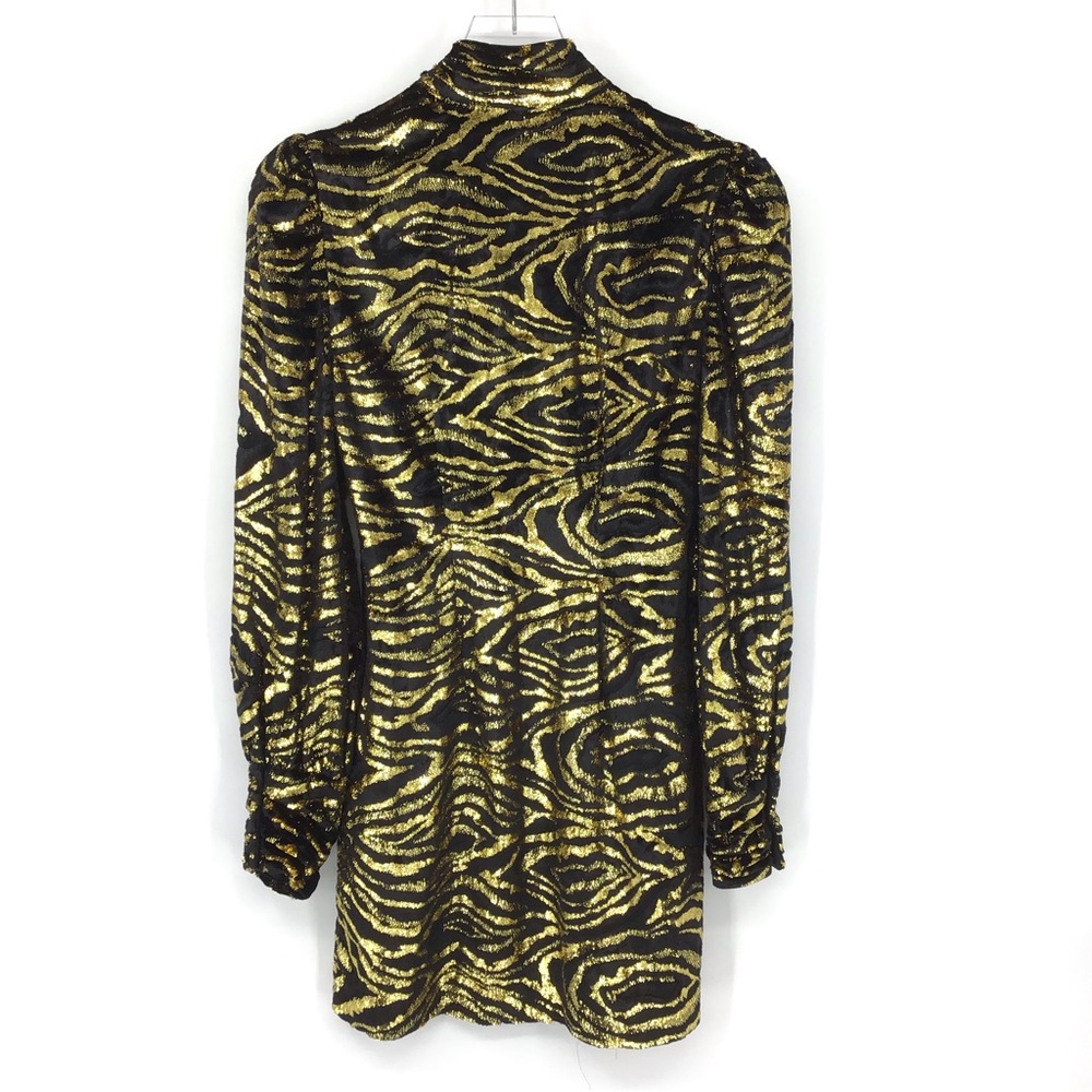 GRLFRND Janice Mini Black Gold Dress - Picture 4 of 14